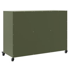 Vidaxl Komoda olivno zelena 100,5x39x72 cm jeklo
