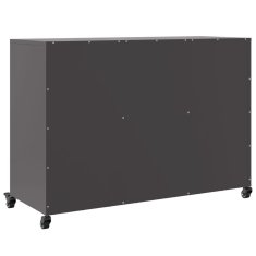 Vidaxl Komoda črna 100,5x39x72 cm jeklo