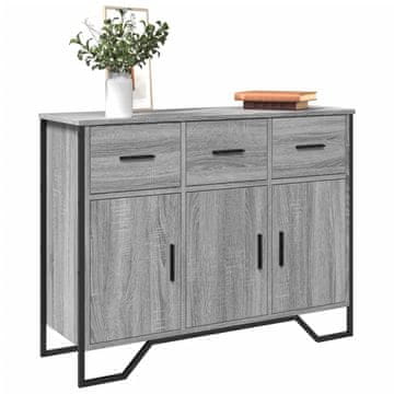 Vidaxl vidaXL Omarica, siva, hrast sonoma, 97x32,5x74,5 cm