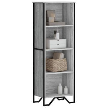 shumee vidaXL Polica, siva sonoma hrastova barva, 50x31x137,5 cm, material na osnovi lesa