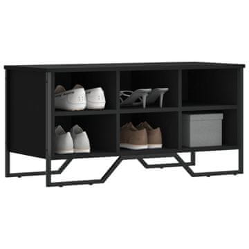 Vidaxl vidaXL Omarica za čevlje črna 90x38x45,5 cm lesena