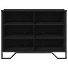 Vidaxl Komoda črna 101x35,5x74,5 cm inženirski les