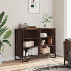 Vidaxl Komoda rjav hrast 101x35,5x74,5 cm inženirski les