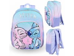 Disney DISNEY Stitch Angel Modri nahrbtnik za dekleta, šolski nahrbtnik 38x31x12 cm 