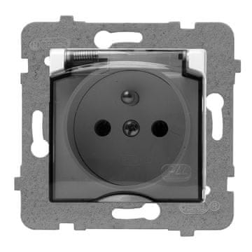 shumee HERMETISK ENKEL UTTAG MED/MED VIT RÖKFLAP ROSA - E+PL-57787