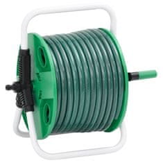 shumee vidaXL Prostostoječi kolut za cev s kompletom nastavkov 0,5" 50 m PVC