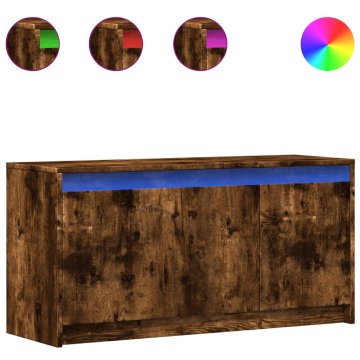 Vidaxl TV omarica LED dimljeni hrast 100x34x50 cm inženirski les