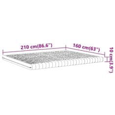 Vidaxl Vzmetnica iz pene bela 160x210 cm 7-conska trdota 20 ILD