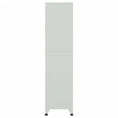 Vidaxl Garderobna omara s 6 vrati jeklo 90x45x180cm siva