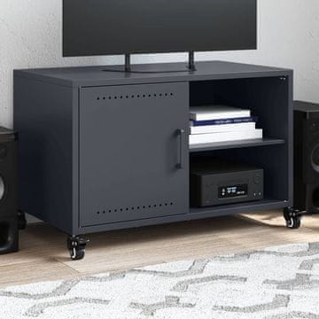 Vidaxl vidaXL TV omarica antracit 68x39x43,5 cm jeklo