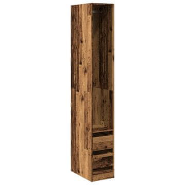 Vidaxl Garderobna omara starinski les 30x50x200 cm inženirski les