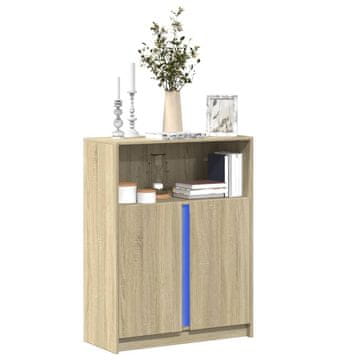 Vidaxl vidaXL LED omarica sonoma hrast 77x34x100 cm material na osnovi lesa