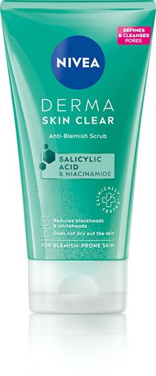 Nivea Čistilni piling za kožo Derma Skin Clear (Anti-Blemish Scrub) 150 ml