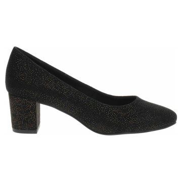 Marco Tozzi Salonarji elegantni čevlji črna 2-22438-43 Black-gold