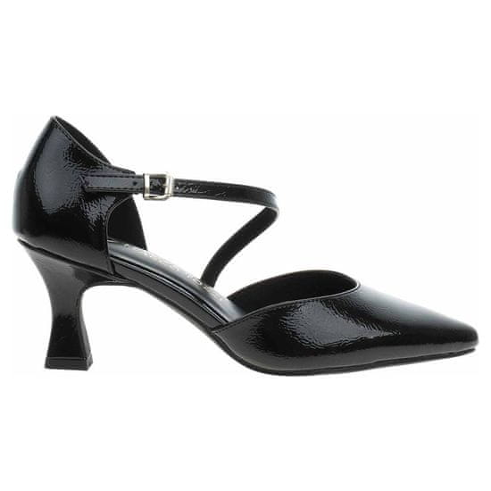 Marco Tozzi Salonarji elegantni čevlji črna Black Patent