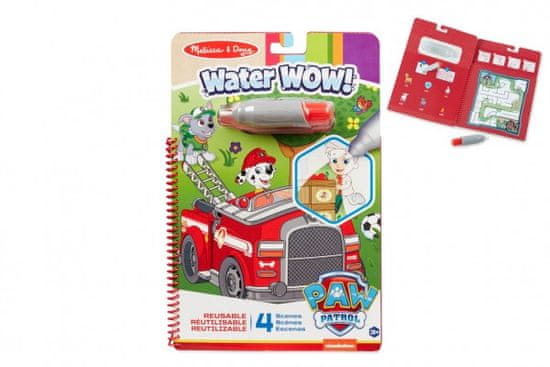 Lowlands Čarobna vodna slikanica Paw Patrol/Pavčja patrulja pobarvanka/blok 19x28cm + čopič, 4 listi