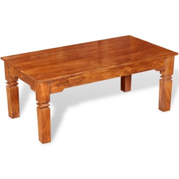 Vidaxl Klubska mizica iz trdnega lesa 110x60x45 cm