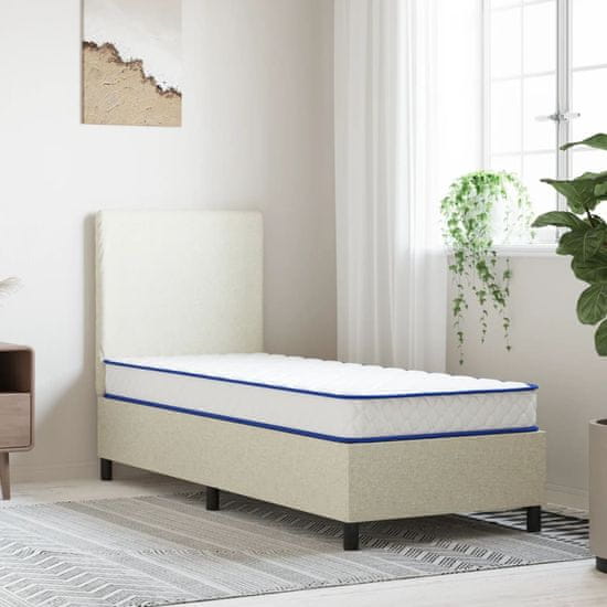 shumee vidaXL Vzmetnica s spominsko peno bela 80x200x17 cm