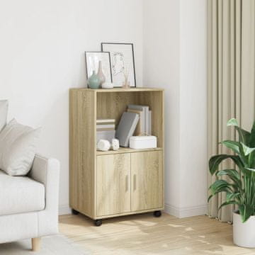Vidaxl vidaXL Omarica na kolesih sonoma hrast 55x40x91 cm