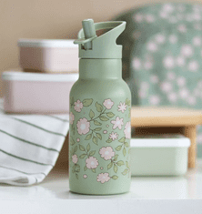 A Little Lovely Comp Termo steklenička 350ml, Blossoms sage