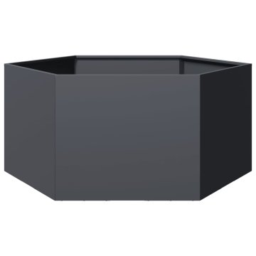 Vidaxl vidaXL Vrtno korito, antracit, šesterokotno, 104x90x45 cm, jeklo