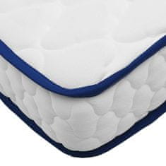 Vidaxl Vzmetnica s spominsko peno bela 90x190x17 cm mehka