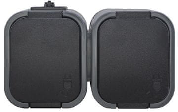 shumee B2 ENOJNA VTIČNICA N/TZ/U IP54 + STIKALO SIVA/ČRNA - E+9001579