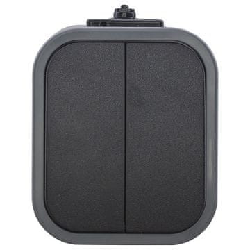 shumee B2 DVOJNO STIKALO N/T IP54 SIVO/ČRNO