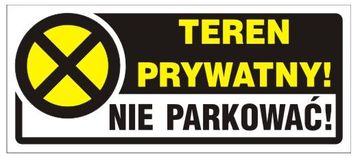 shumee NALEPKA 23*10 CM ZASEBNO OBMOČJE! PARKIRANJE PREPOVEDANO! - TAB TBI-15N
