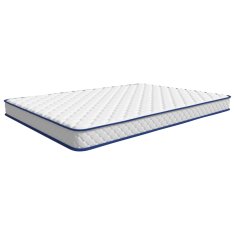 Vidaxl Vzmetnica s spominsko peno bela 140x190x17 cm mehka