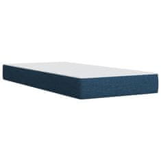 Vidaxl Box spring postelja z vzmetnico modra 100x200 cm blago