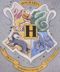 sarcia.eu Harry Potter Hogwarts Siva posteljnina 135x200cm, obojestranska, enojna postelja, certifikat OEKO-TEX