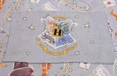 sarcia.eu Harry Potter Hogwarts Siva posteljnina 230x220cm, obojestranska, zakonska postelja, certifikat OEKO-TEX