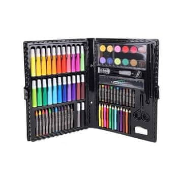 Netscroll 86-delni set barv in pripomočkov, za otroke in amaterske slikarje, slikarski set vsebuje barvice, voščenke, akvarelne barve, PaintingKit