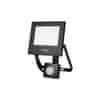 LED reflektor s senzorjem gibanja PIR slim 30W 4500K 2400lm IP65 črn TIGA 