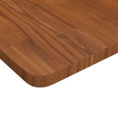 Vidaxl Kopalniški pult temno rjav 80x40x2,5 cm trdna hrastovina