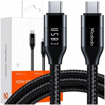 Mcdodo MCDODO USB-C HITRI POLNILNI KABEL ZA MACBOOK USB TIPA C 10GBPS 100W 4K 1M