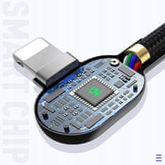 Mcdodo MCDODO 90° KOTNI KABEL USB-C LIGHTNING REVERZIBILEN ZA IPHONE 13 14 LED 1M
