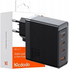 Mcdodo MCDODO HITRI POLNILEC NAPAJALNIK ZA MACBOOK GAN 4X USB-C USB 100W