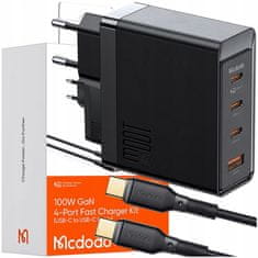 Mcdodo MCDODO HITRI POLNILEC ZA MACBOOK 4X USB-C USB 100W KABEL 2M