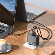 Mcdodo MCDODO HITRI POLNILEC NAPAJALNIK ZA MACBOOK GAN 4X USB-C USB 100W