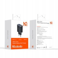 Mcdodo MCDODO HITRI POLNILEC ZA IPHONE 2XUSB-C 1XUSB PD 30W VODIL METER