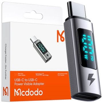 Mcdodo MCDODO ADAPTER USB-C USB TIPA C HITRO POLNJENJE 100W METER