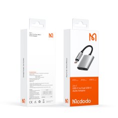 Mcdodo MCDODO ADAPTER 2X USB-C ADAPTER USB TIPA C KABEL ZA SAMSUNG APPLE Z DAC