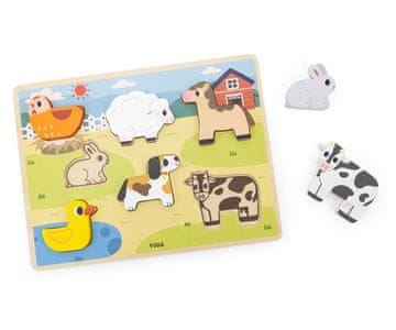 Viga Viga 44702 Puzzle na podlagi, 7 kosov – kmetija