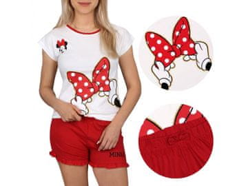 Disney Miki Miška Disney Smetano-rdeča pižama s kratkimi rokavi, poletna pižama