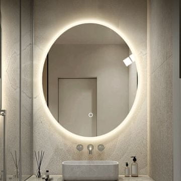 S6 Steklarstvo Šest Elipsasto LED kopalnško ogledalo S619A, 50x70cm