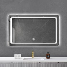 S6 Steklarstvo Šest LED ogledalo S64D, 80x60cm, LED kopalniško ogledalo, 3 barve led, antifog