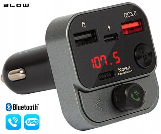 Blow 74-172 FM oddajnik/transmitter, Bluetooth, 2 x USB-A, 1 x USB-C