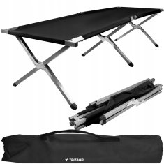 Malatec Zložljiva oxford postelja za kampiranje 189x70x43cm do 110kg črna